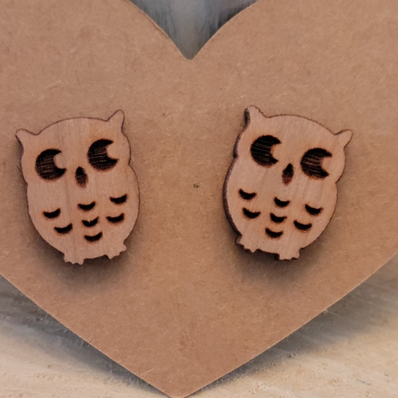 Owl Earrings - Picture 2 of 2